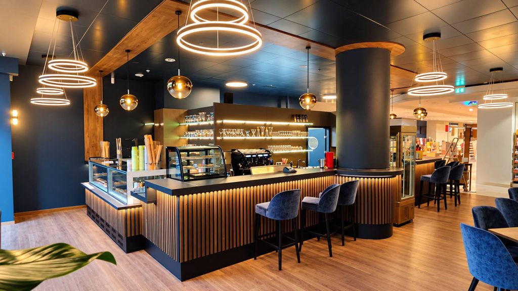 Moderne und stylische Theke